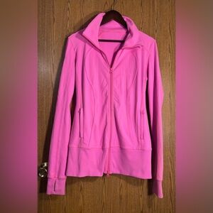 Lululemon Nice Asana Zing Pink Slim Fit Full Zip Yoga Jacket